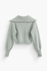 Haut en tricot à revers zippé